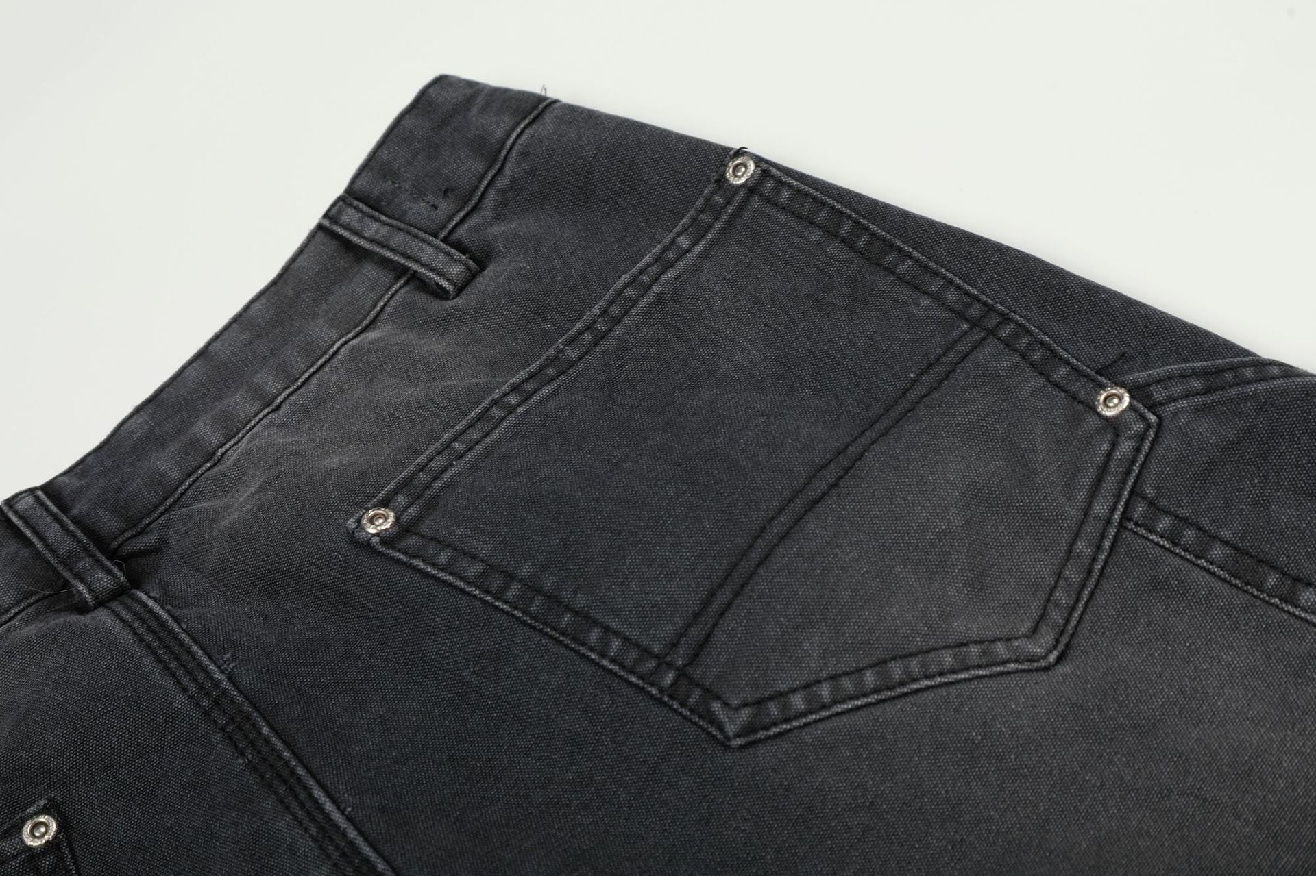 Washed Damage Wide Leg Denim Jeans