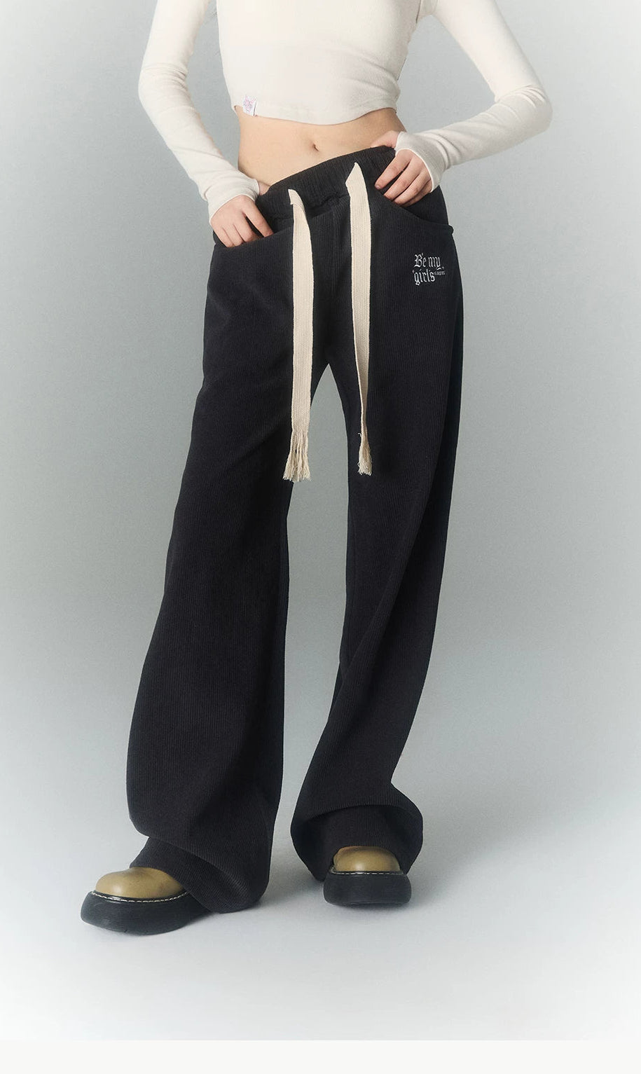 High Waist Sporty Straight Sweatpants