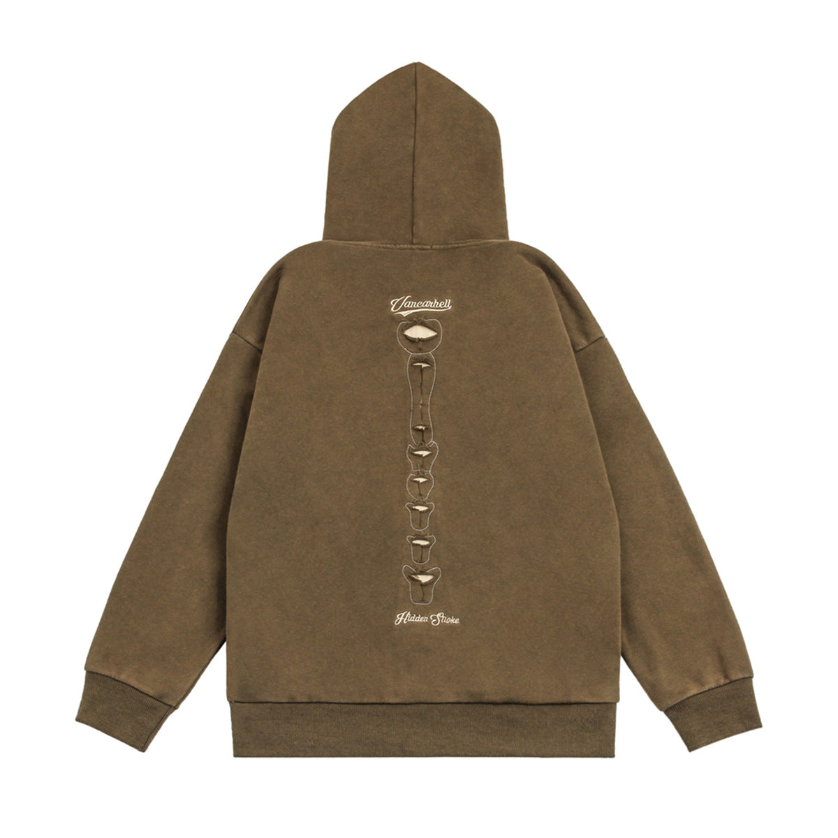 Felpa con cappuccio oversize con scheletro Patchwork Damage