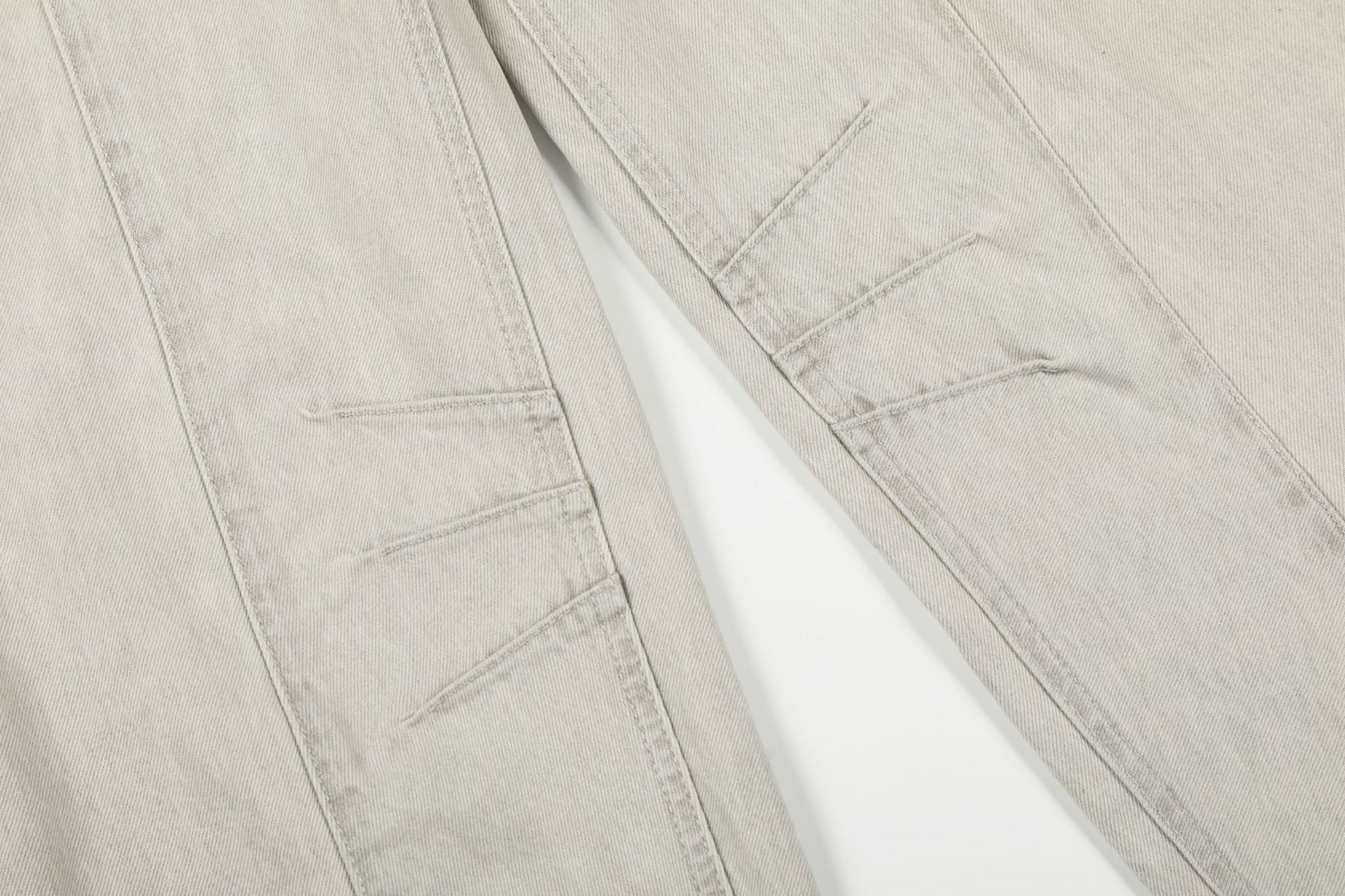 Panel Curved Wide Leg Cargo Pants