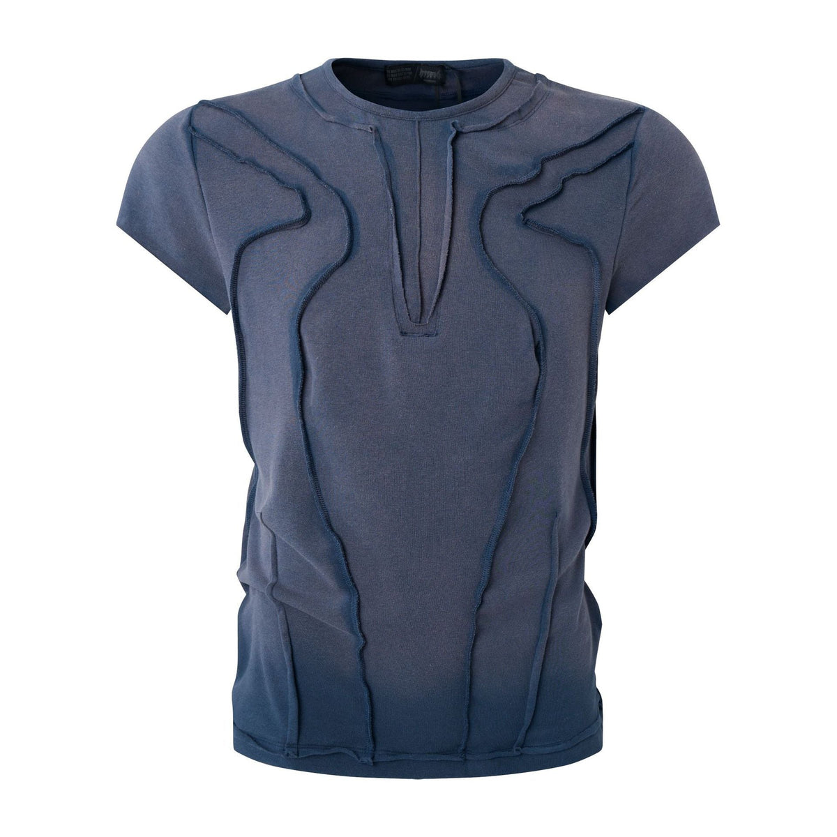 Washed Deconstruction Layered Short Sleeve T-Shirt