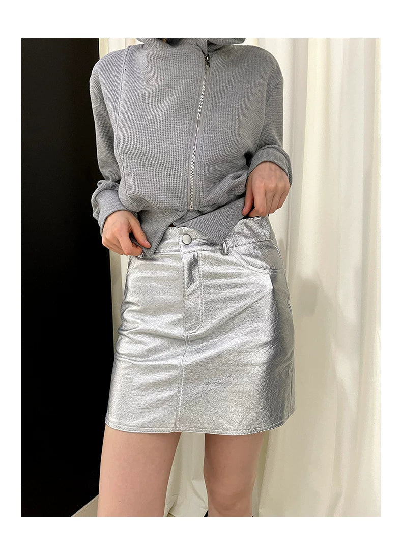 A-Line High Waist Half Skirt