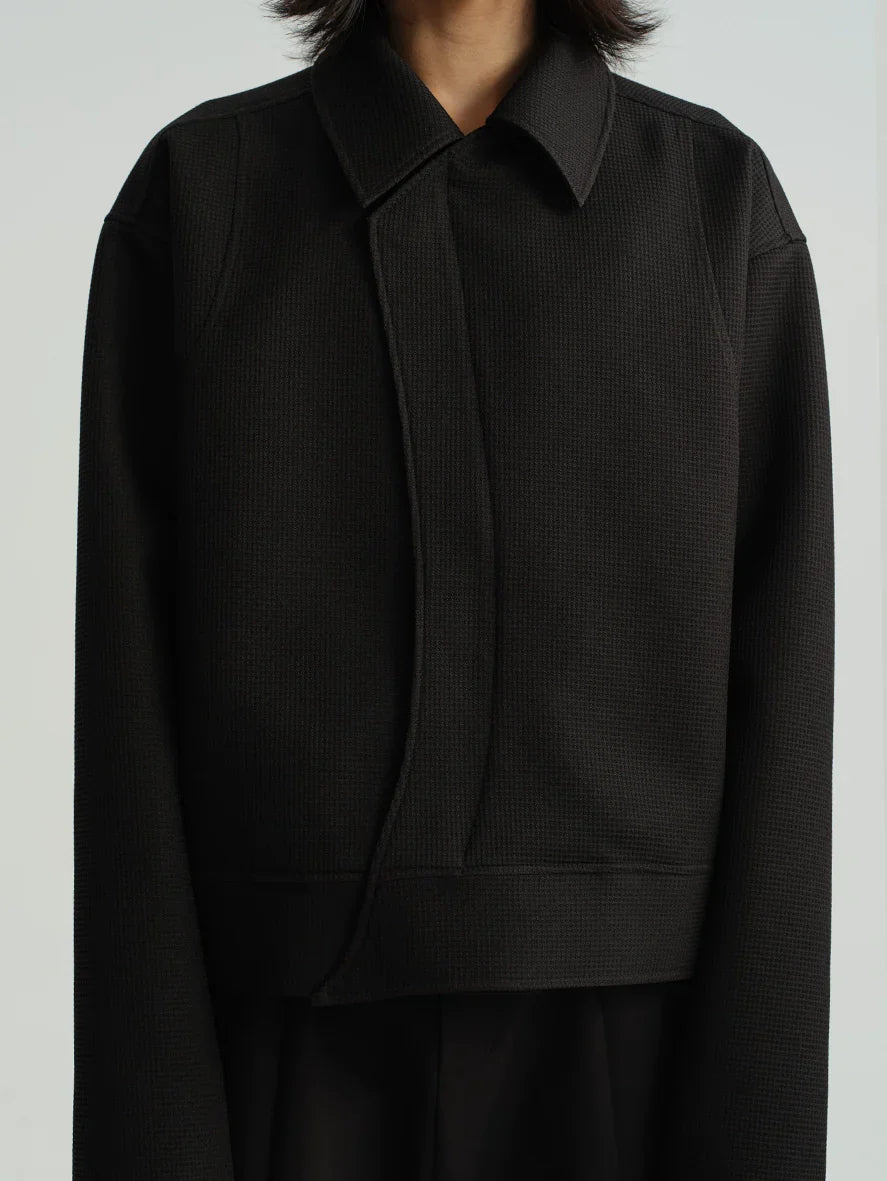 Curved C-shaped Zipper Jacket