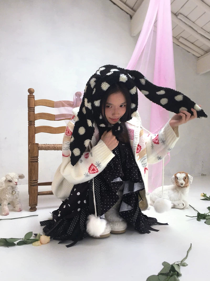 Cake Hooded Knit Cardigan