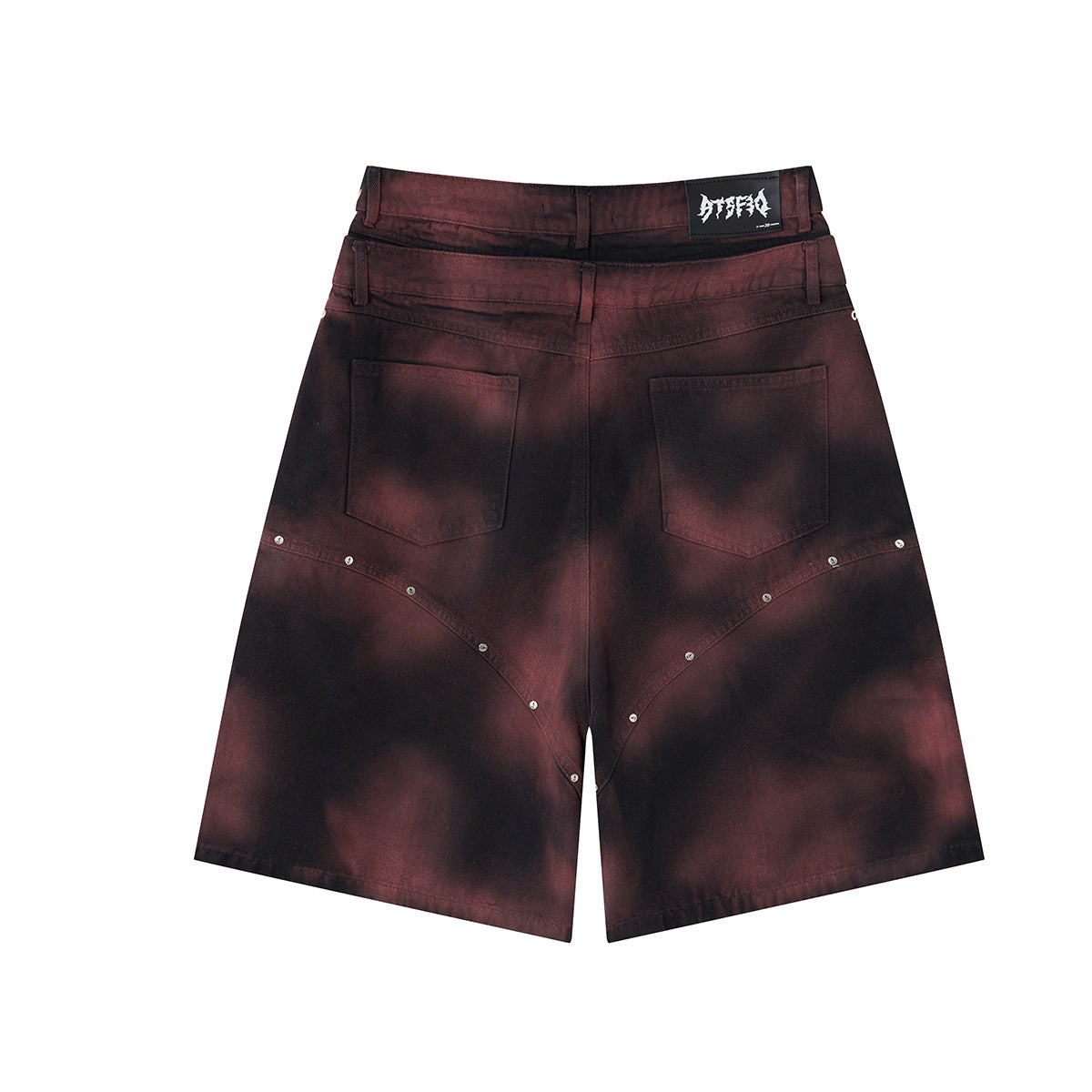 Washed Graffiti Dirty-Dye Denim Jort