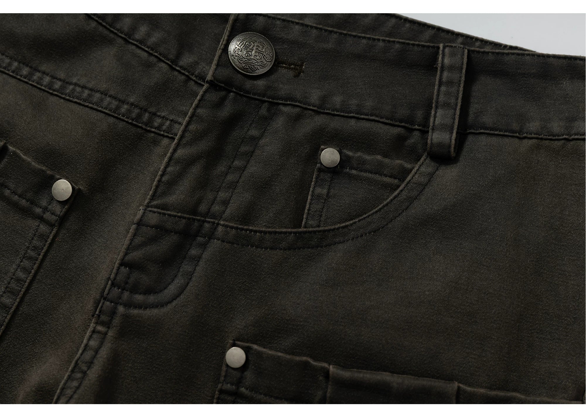 Wrinkle Washed Flare Suede Pants