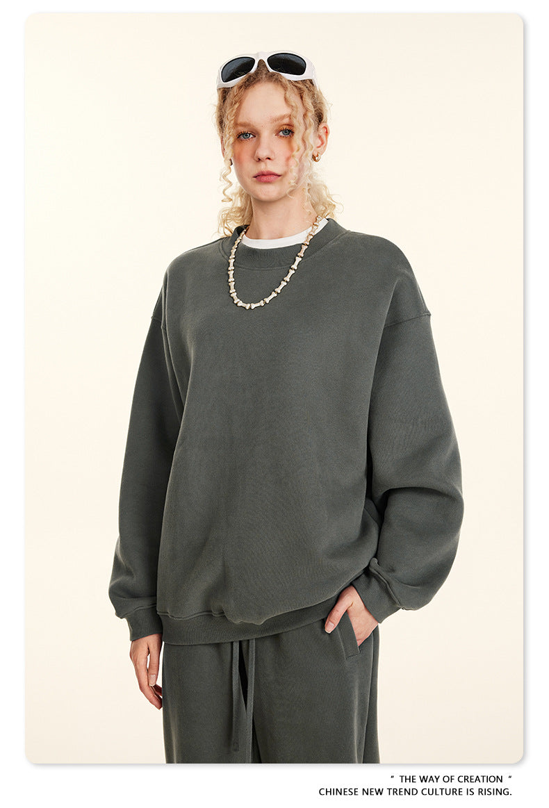 Fleece Lining Oversize Sweatshirt
