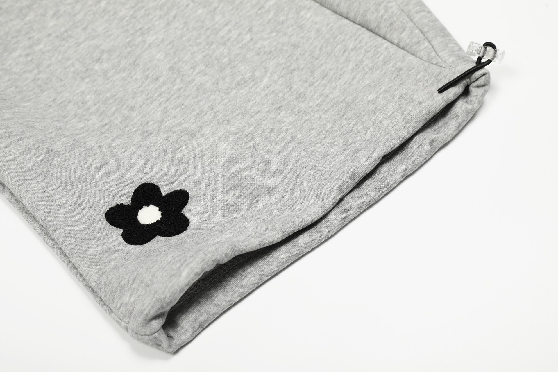 Flower Print Drawstring Wide Leg Sweatpants