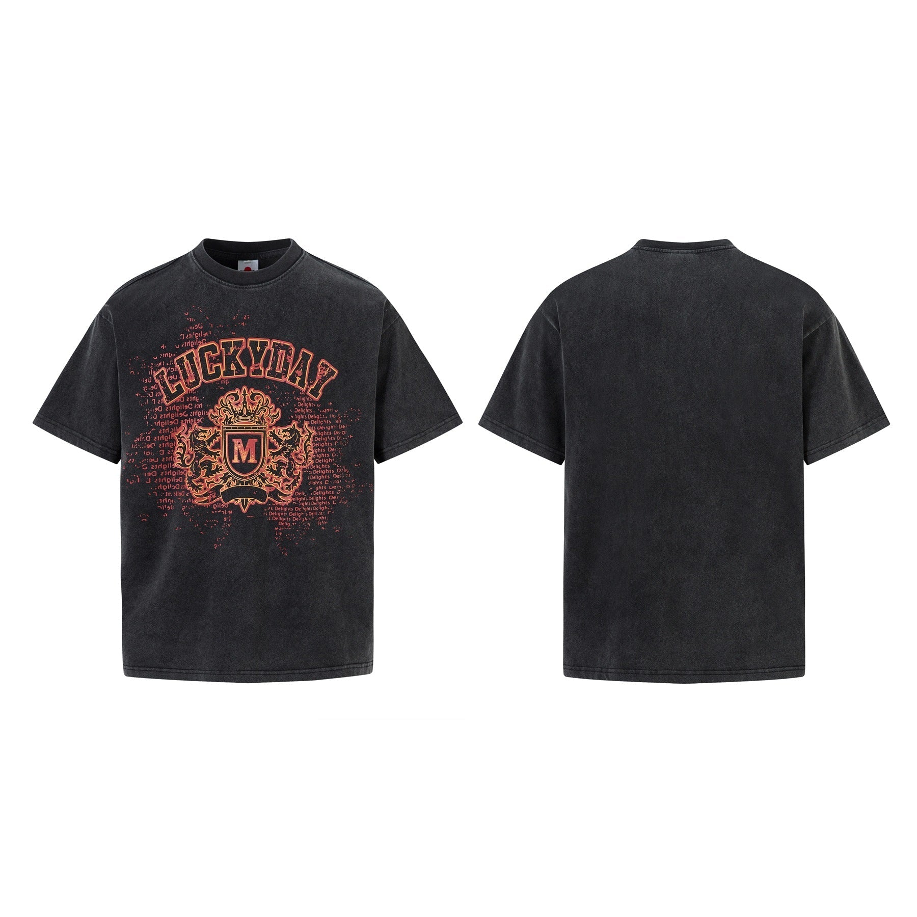 Washed Print Short Sleeve T-Shirt
