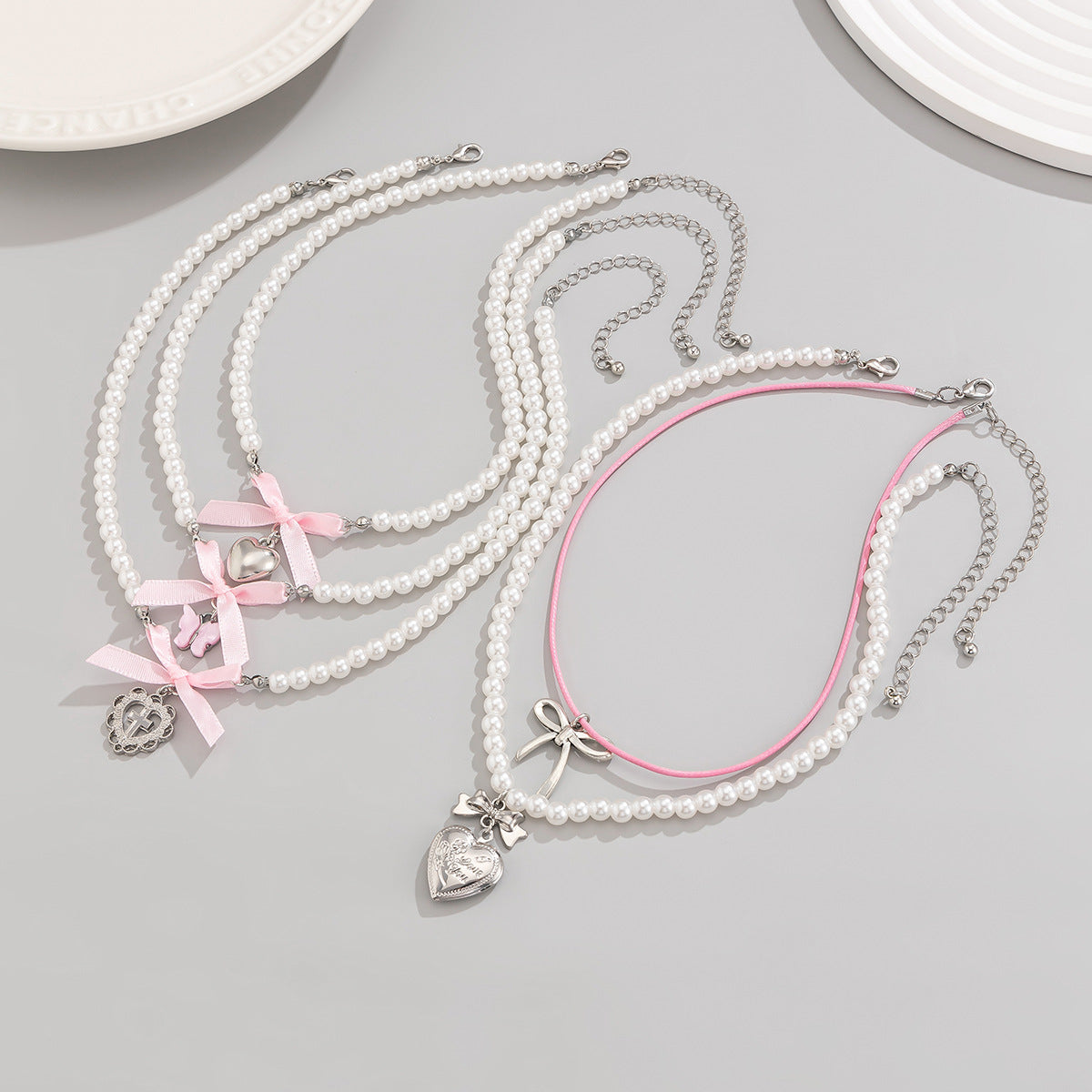 Valentine Edition - Heart With Pearls Necklace