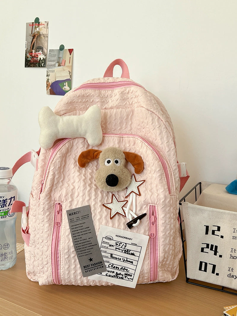 Gromit Dog Backpack with Plush Bone & Star Charms