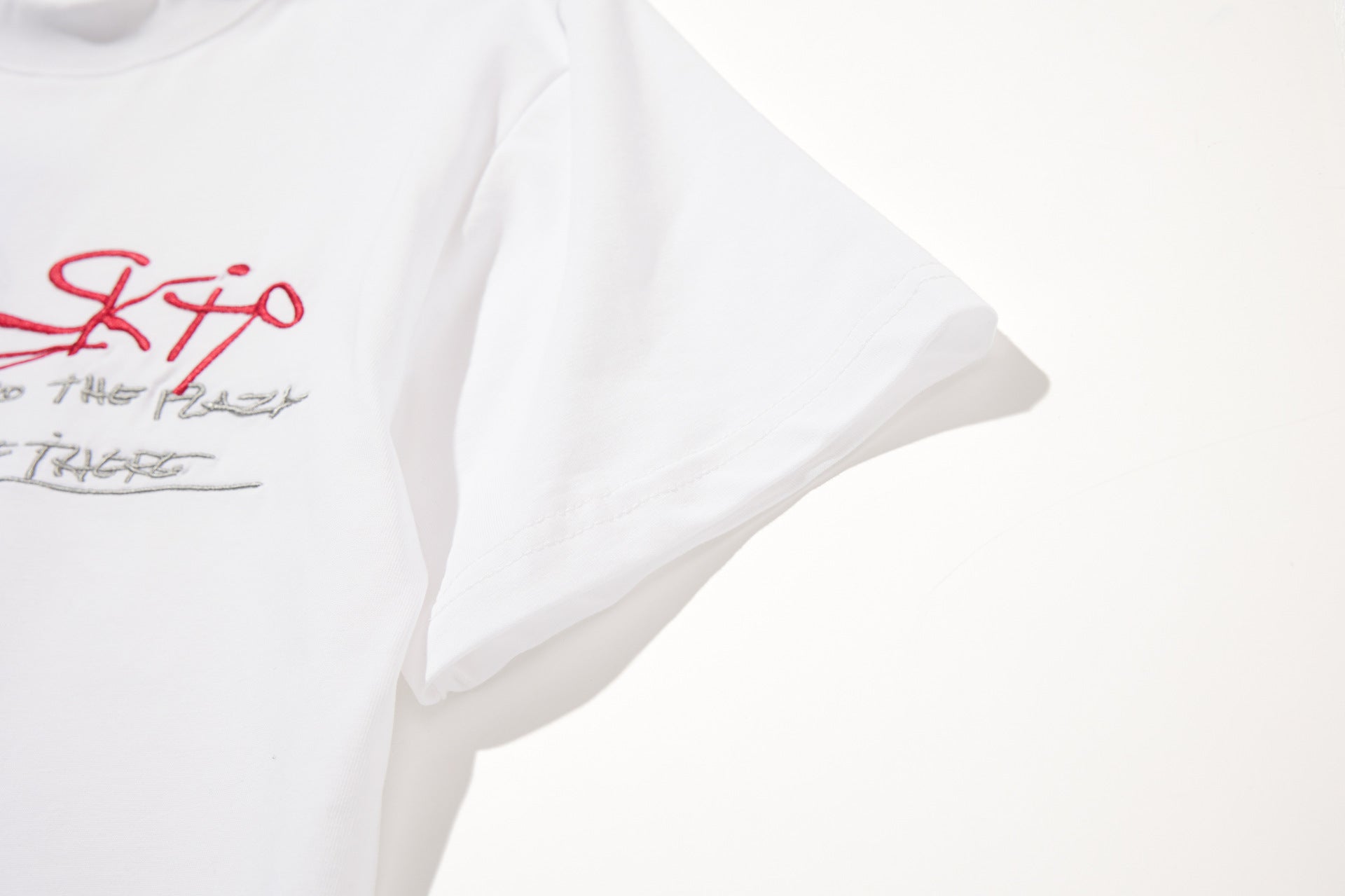 Letter Embroidery Short Sleeve T-Shirt