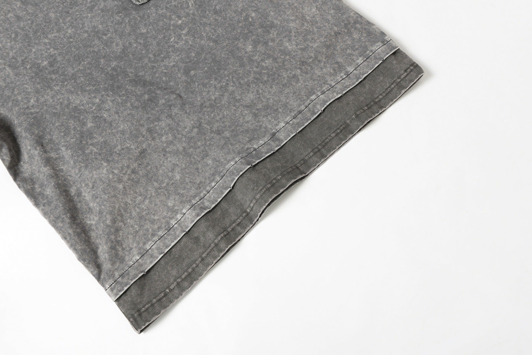 Washed Mock Neck Pocket Short Sleeve T-Shirt