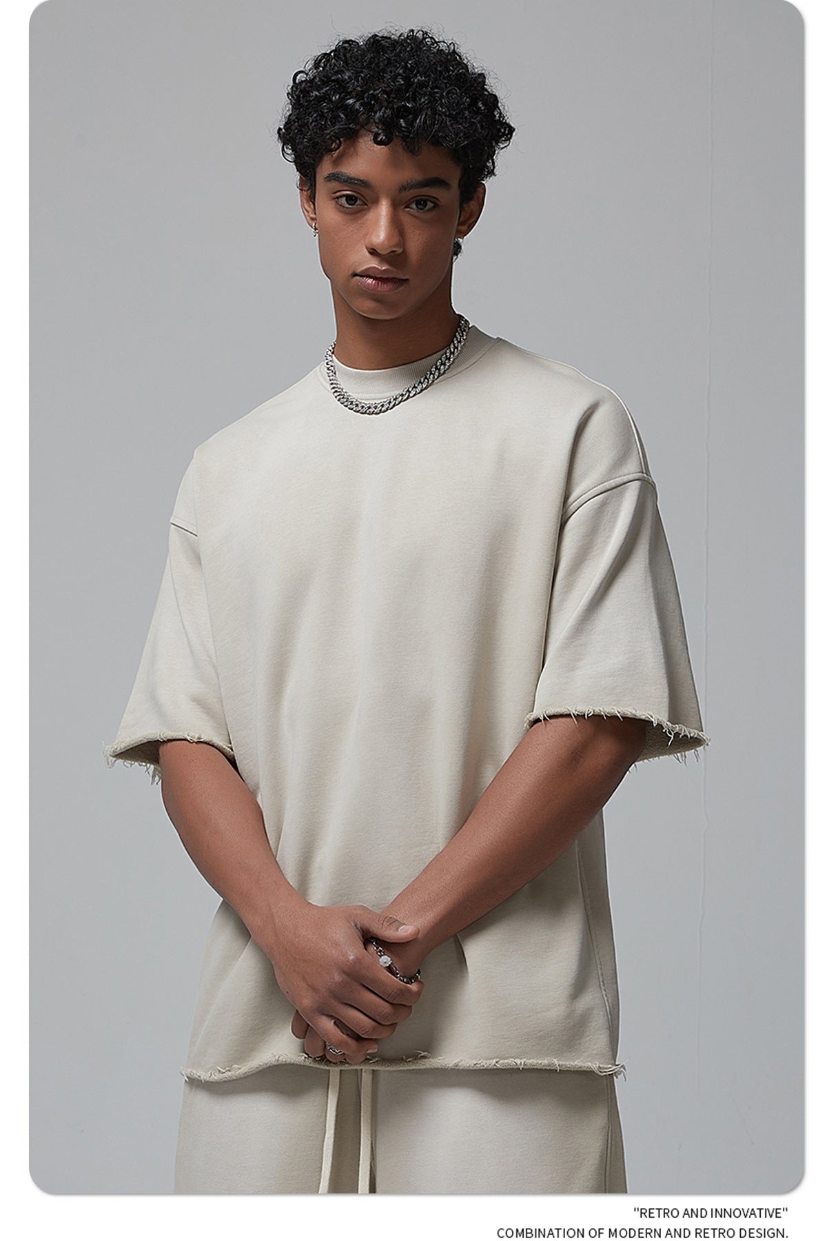 Oversize Spray-dyed Short-sleeve T-shirt & Spray-dyed Short Sweatpants Setup