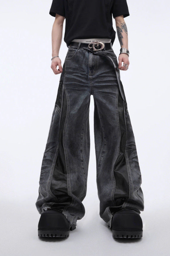 Retro Distressed Magic Land loose Jeans