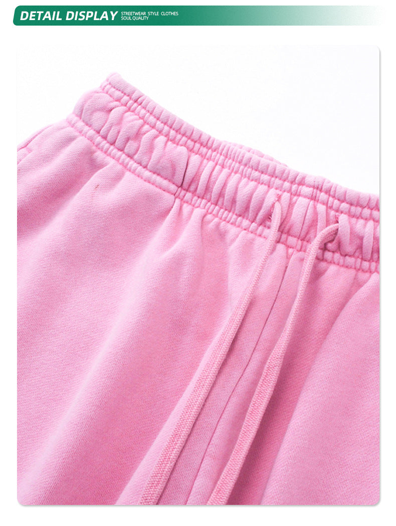 Oversize Washed Short-sleeve-T-shirt & Washed Short Sweatpants Setup
