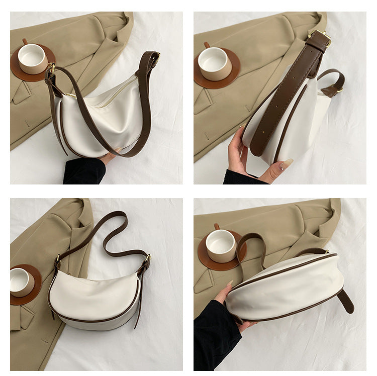 Solid Color Versatile CrossBody Bag