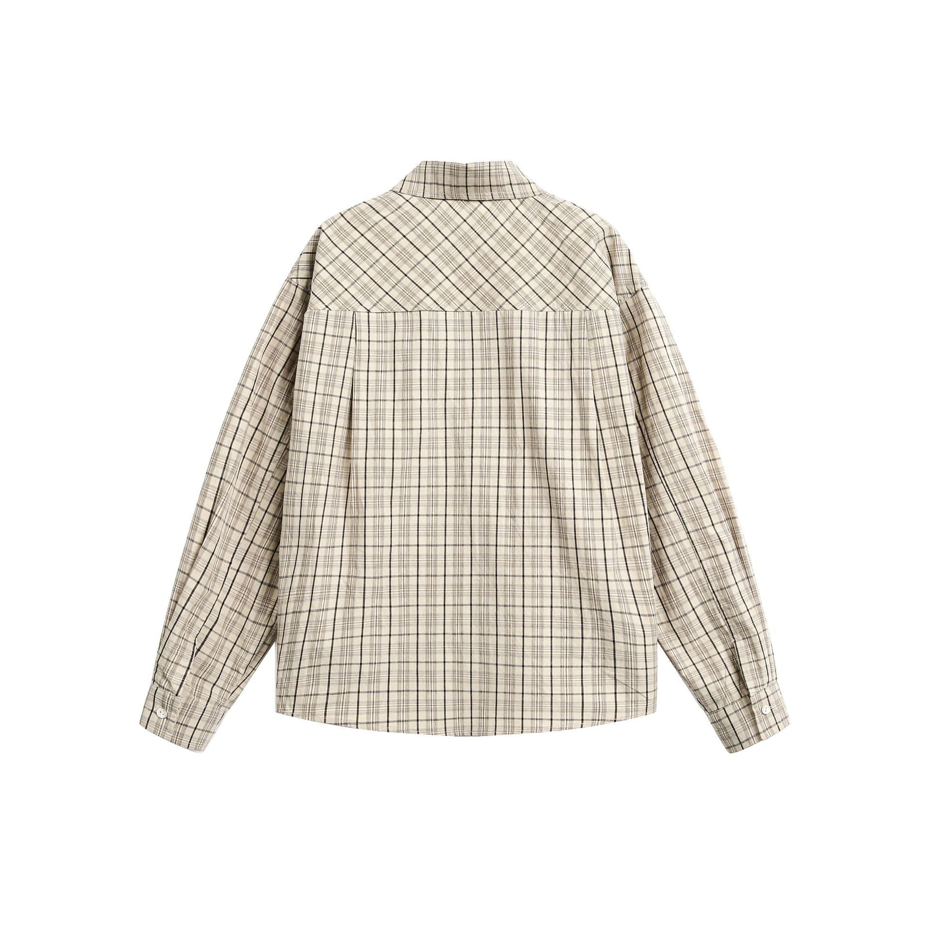 Plaid Letter Print Long Sleeve Shirt