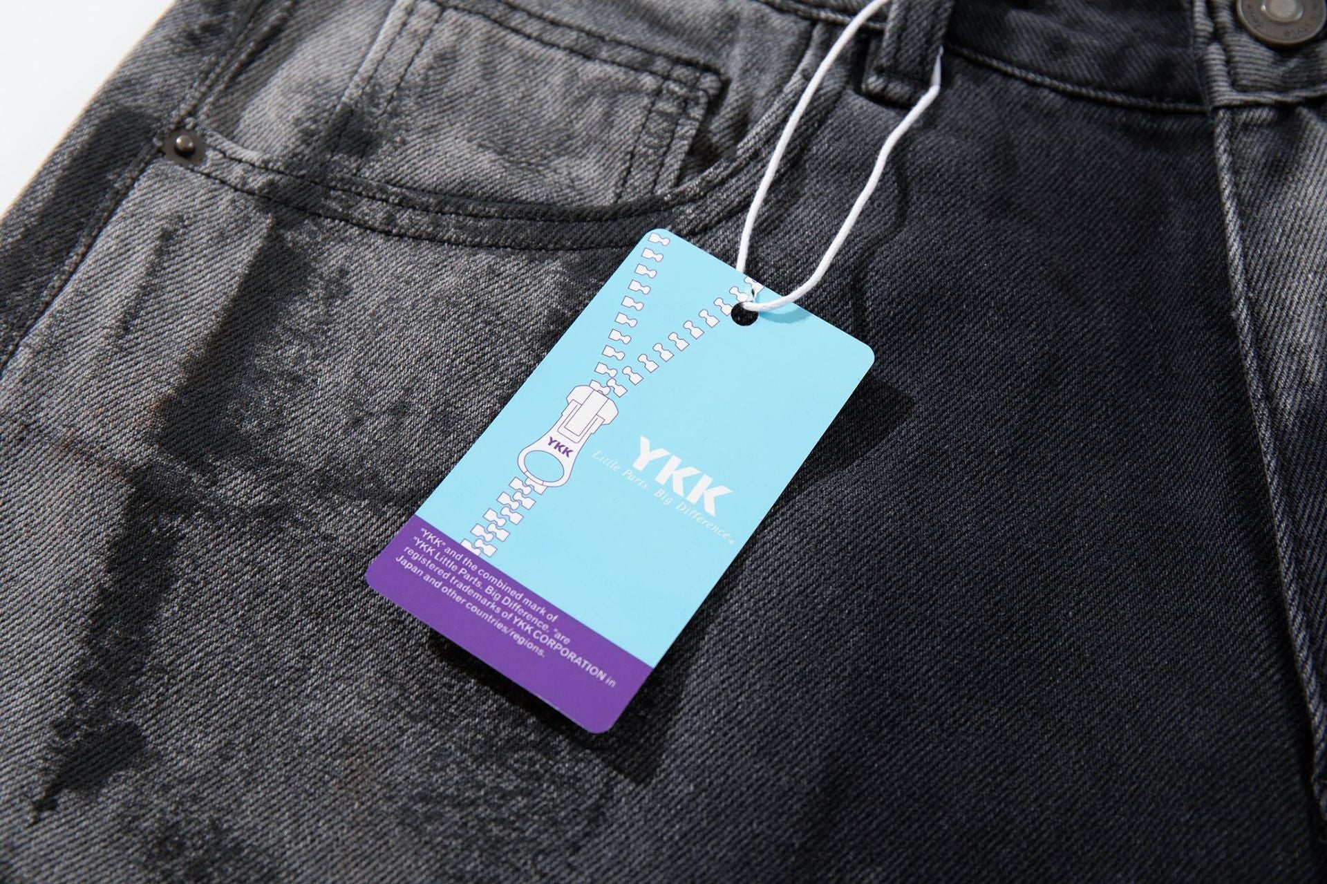 Washed Wide Leg Denim Jeans