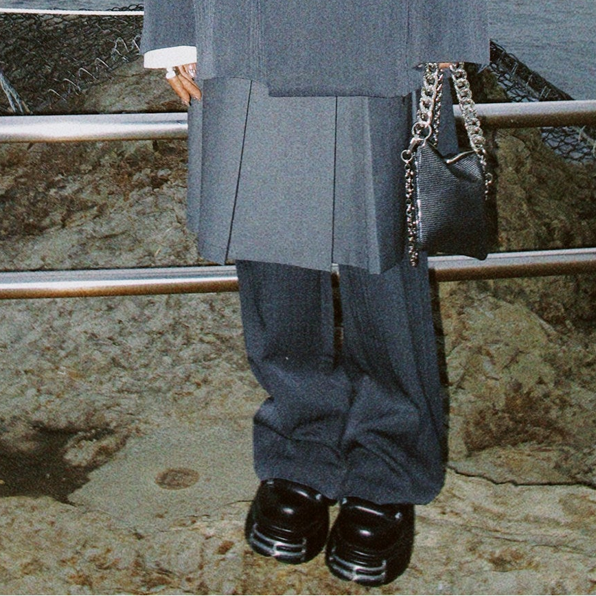 Draped Elegant Tailored Jacket & Trousers & Skirt Setup