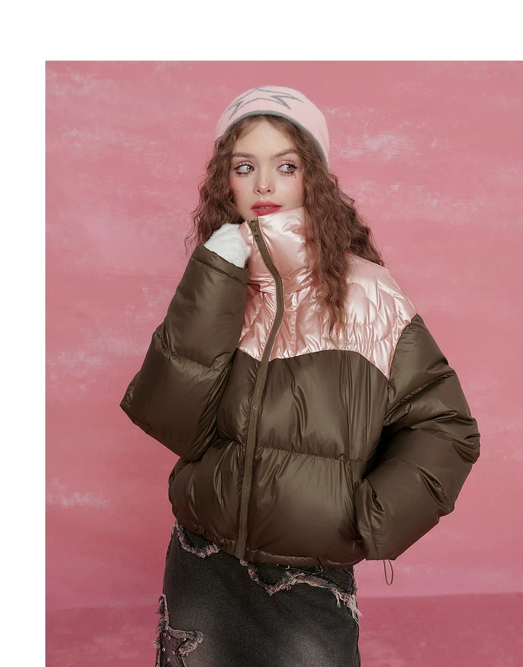Lightweight Short Thick White Duck Down Jacket