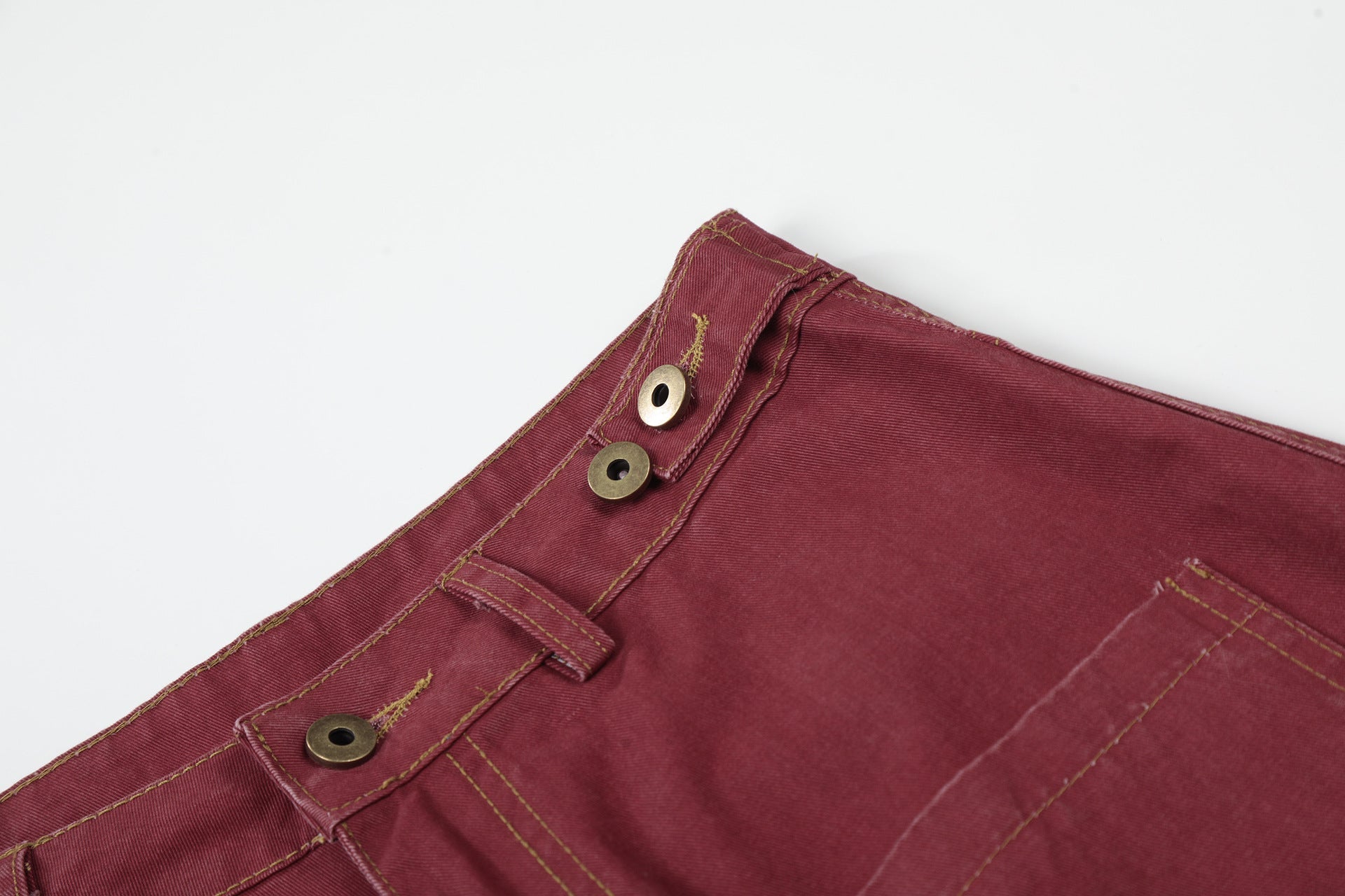 Washed Paint Studs Wide Leg Pants