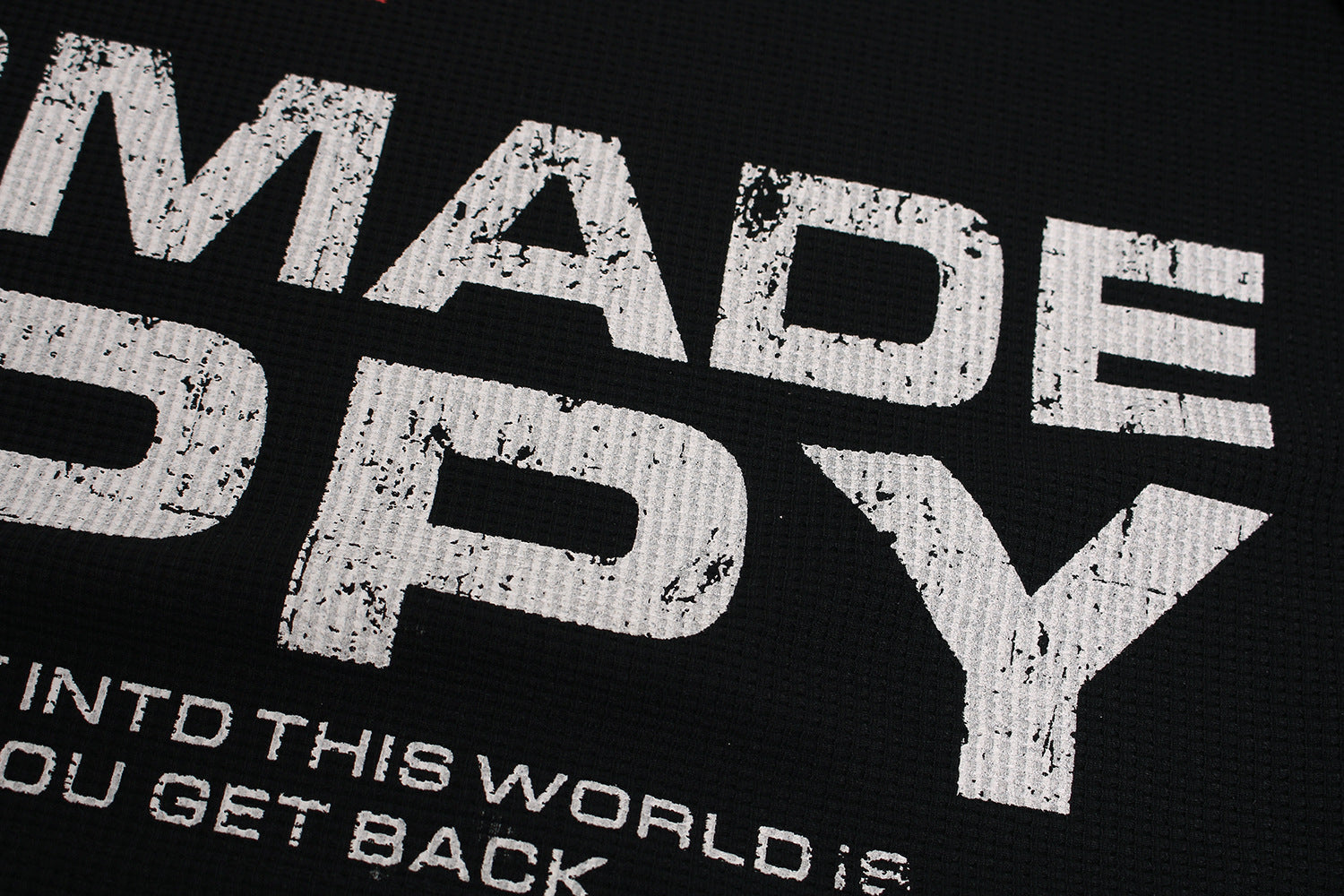 Cross Letter Print Long Sleeve T-Shirt