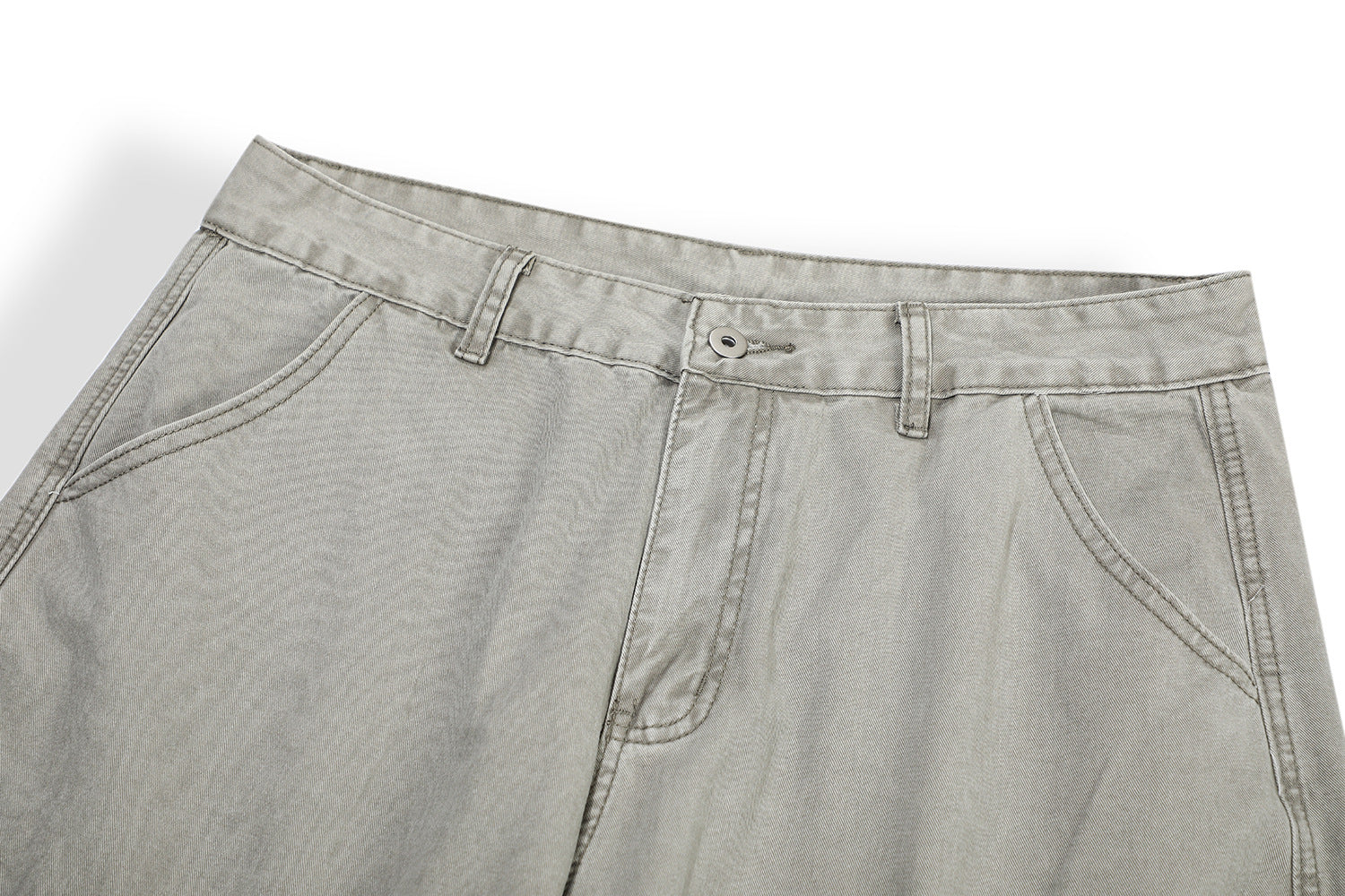 Multi-Pocket Deconstruction Curved Wide Leg Denim Jeans