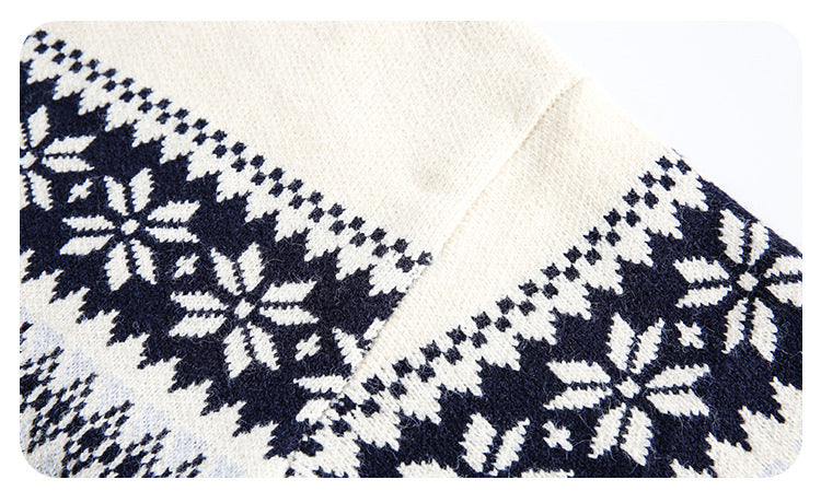 Christmas Knitwear Half-Zip Knitwear Pullover Sweater