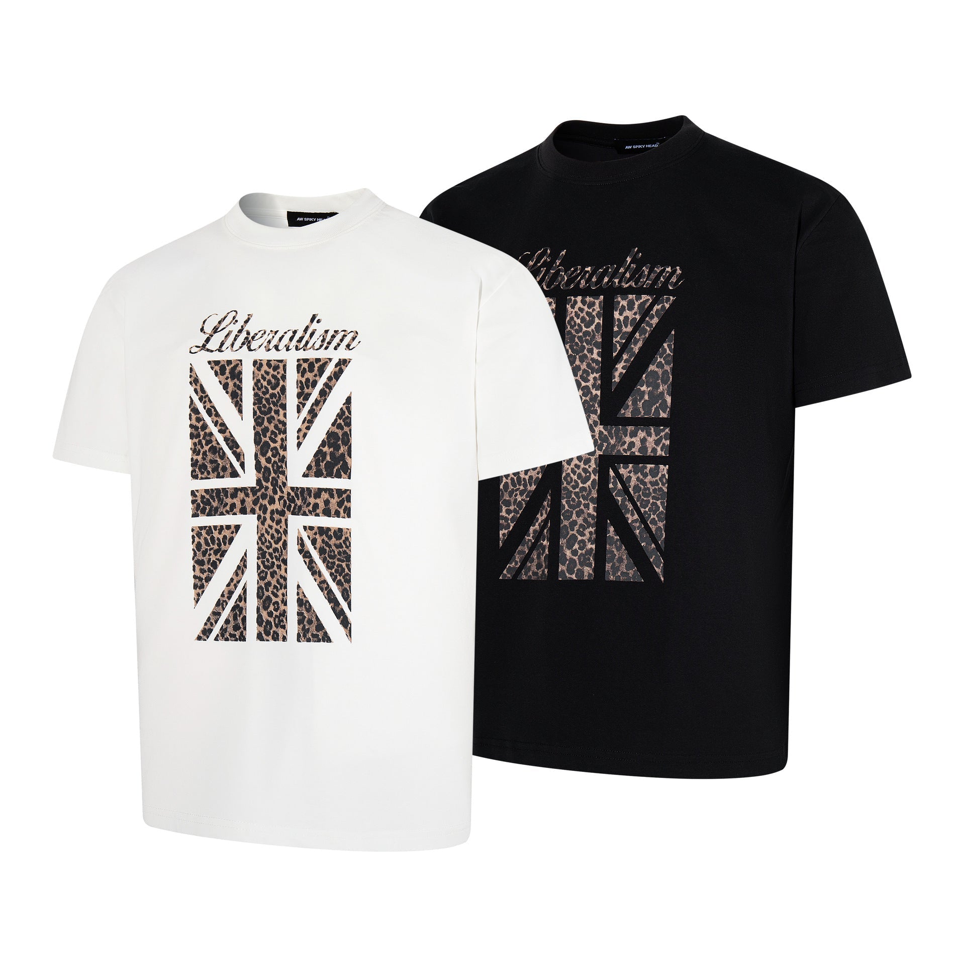 Leopard Print Flag Short Sleeve T-Shirt