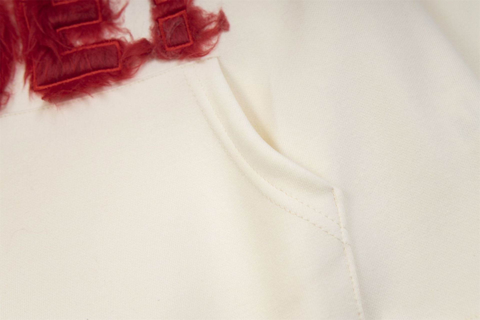NO MADE Fur Patchwork hoodie