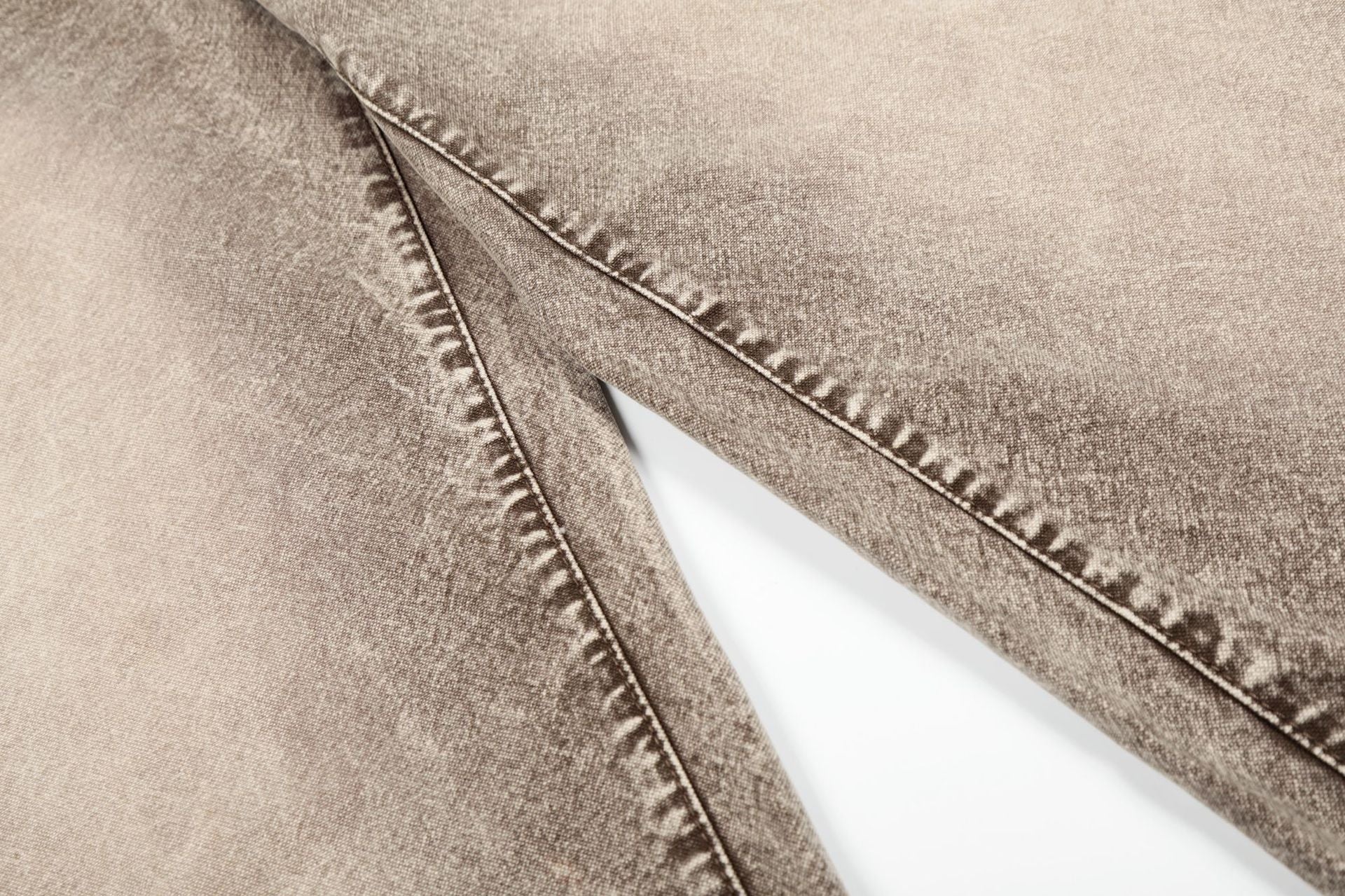 Washed Damage Wide Leg Curved Denim Jeans