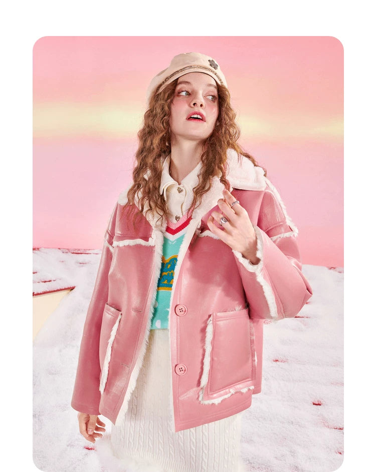 Suede Fur Collar Jacket