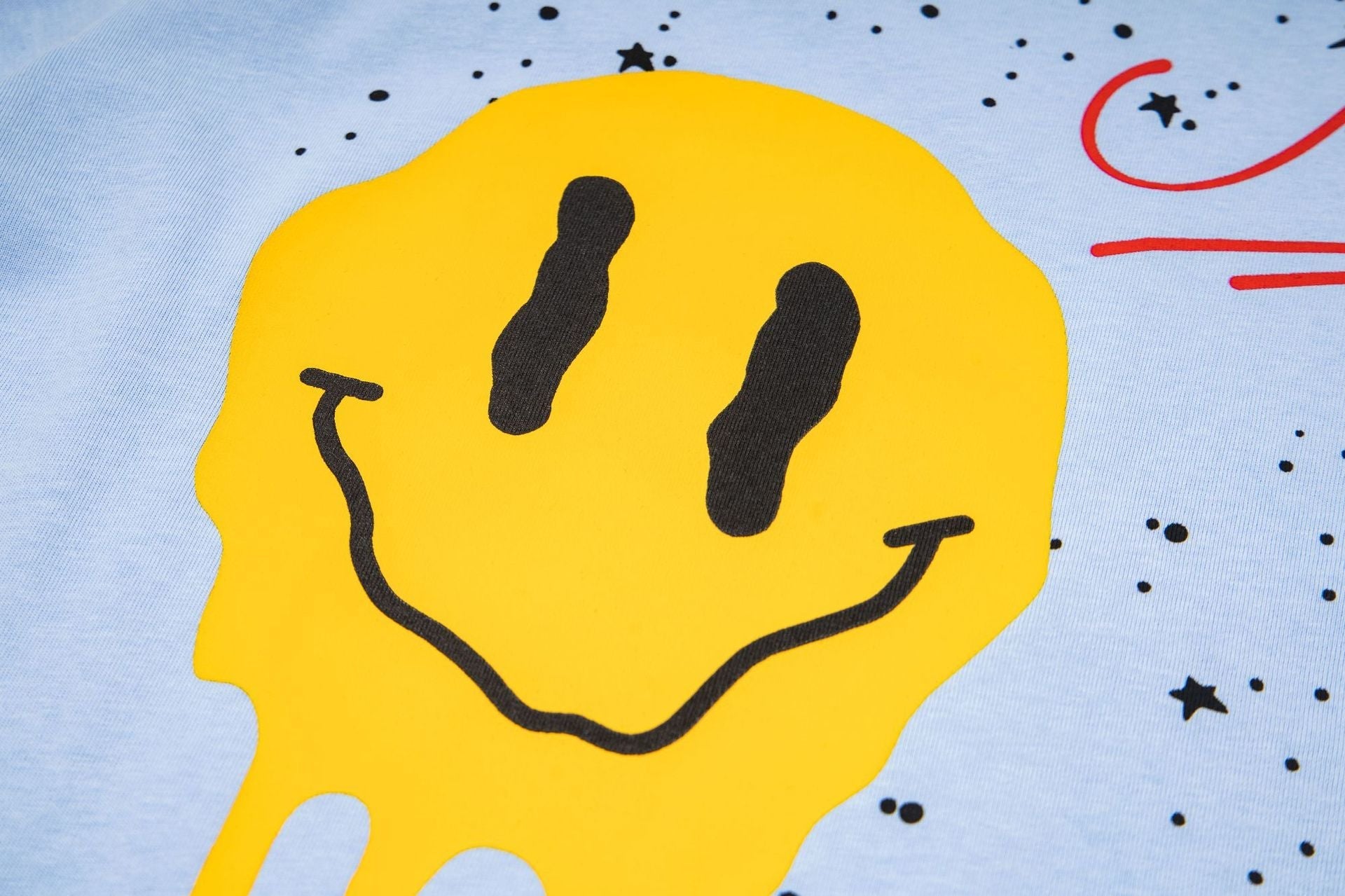 Smile Print Oversize Short Sleeve T-Shirt