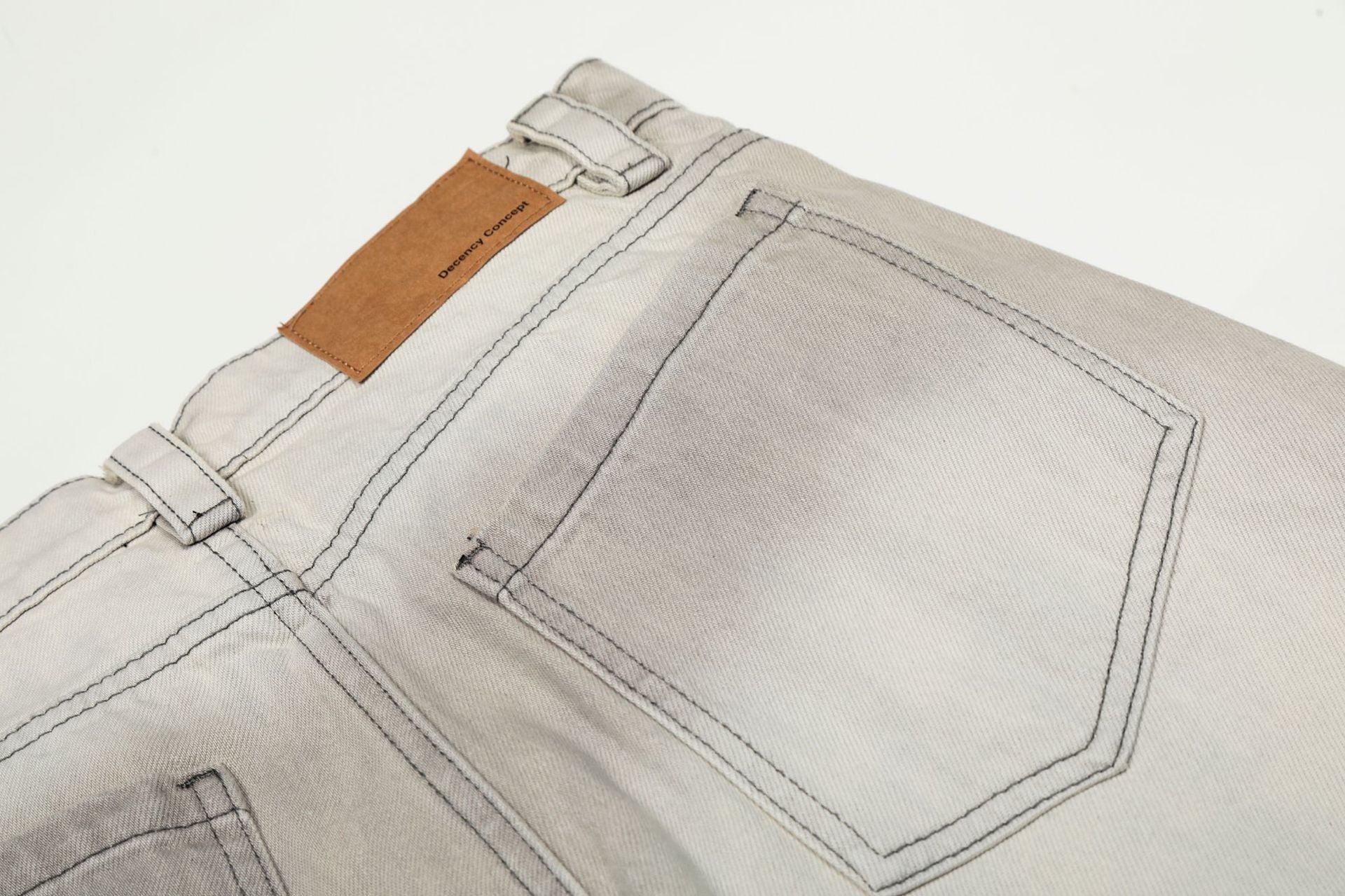 Washed Whiskers Wide Leg Denim Jeans