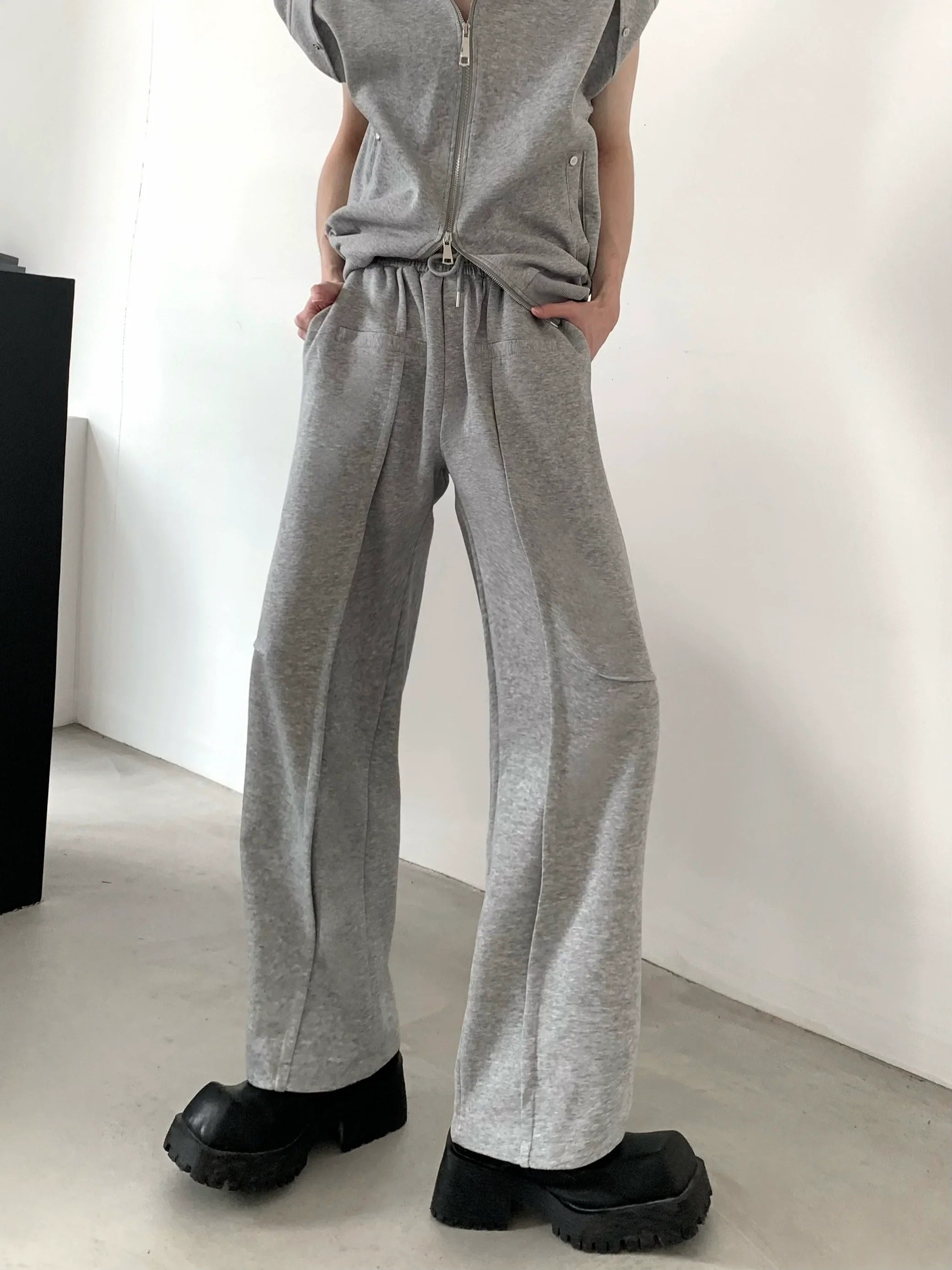gray pants