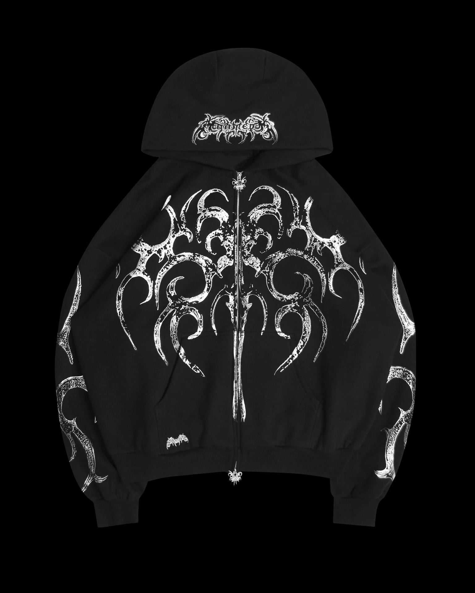 Traje Y2K con estampado de burbujas estilo punk