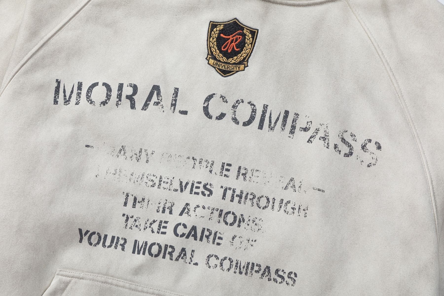 Heavyweight Deconstruction Damage Oversize Pullover Hoodie