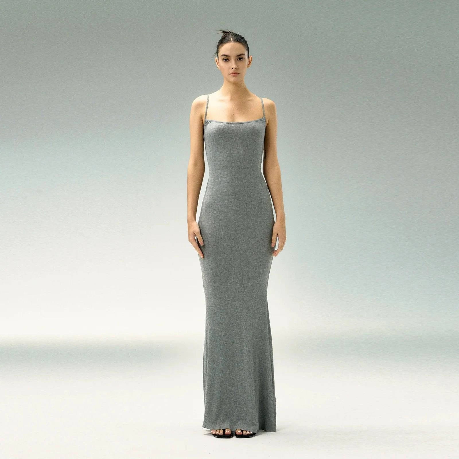 여성 - 드레스 - Ariseism 아메리칸 빈티지 니트 멜빵 드레스 여성용 여름 2024 신상 드레스 슬림핏 힙 랩 스커트