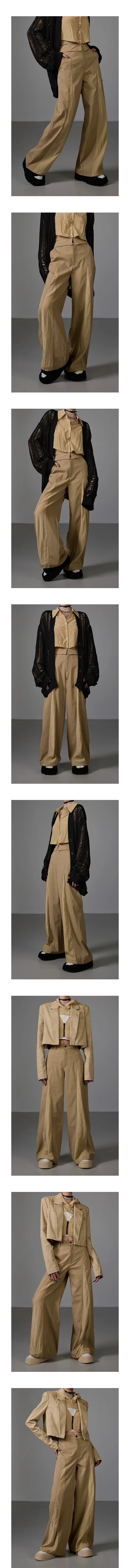 Pantalon large patchwork