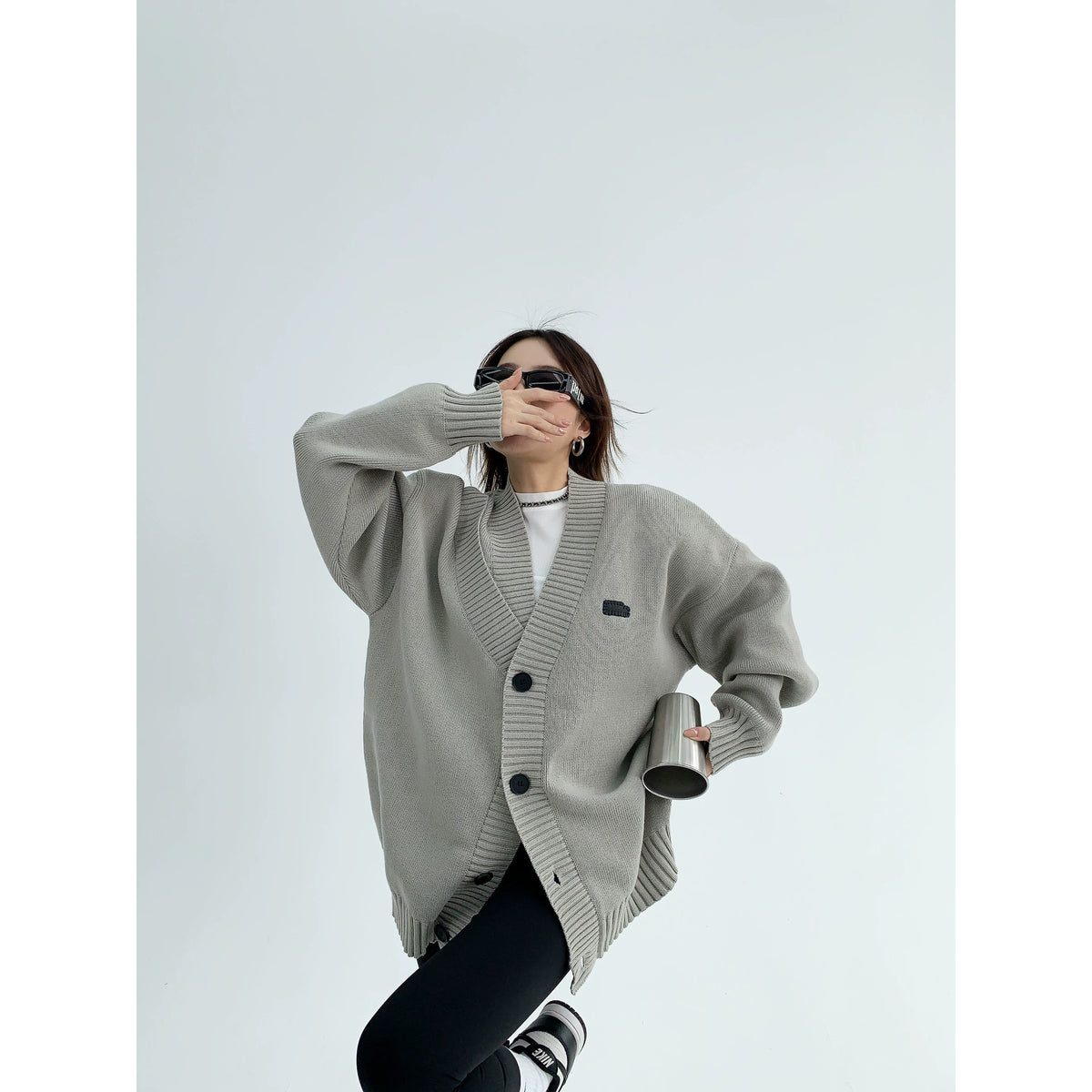 Oversized Heavyweight Knit Cardigan