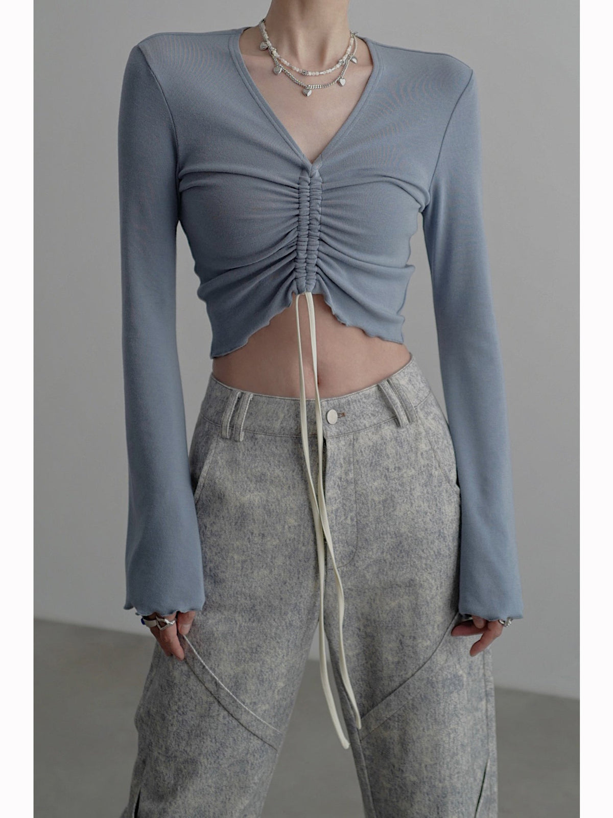 Two-Wear Knit Long Sleeve Top