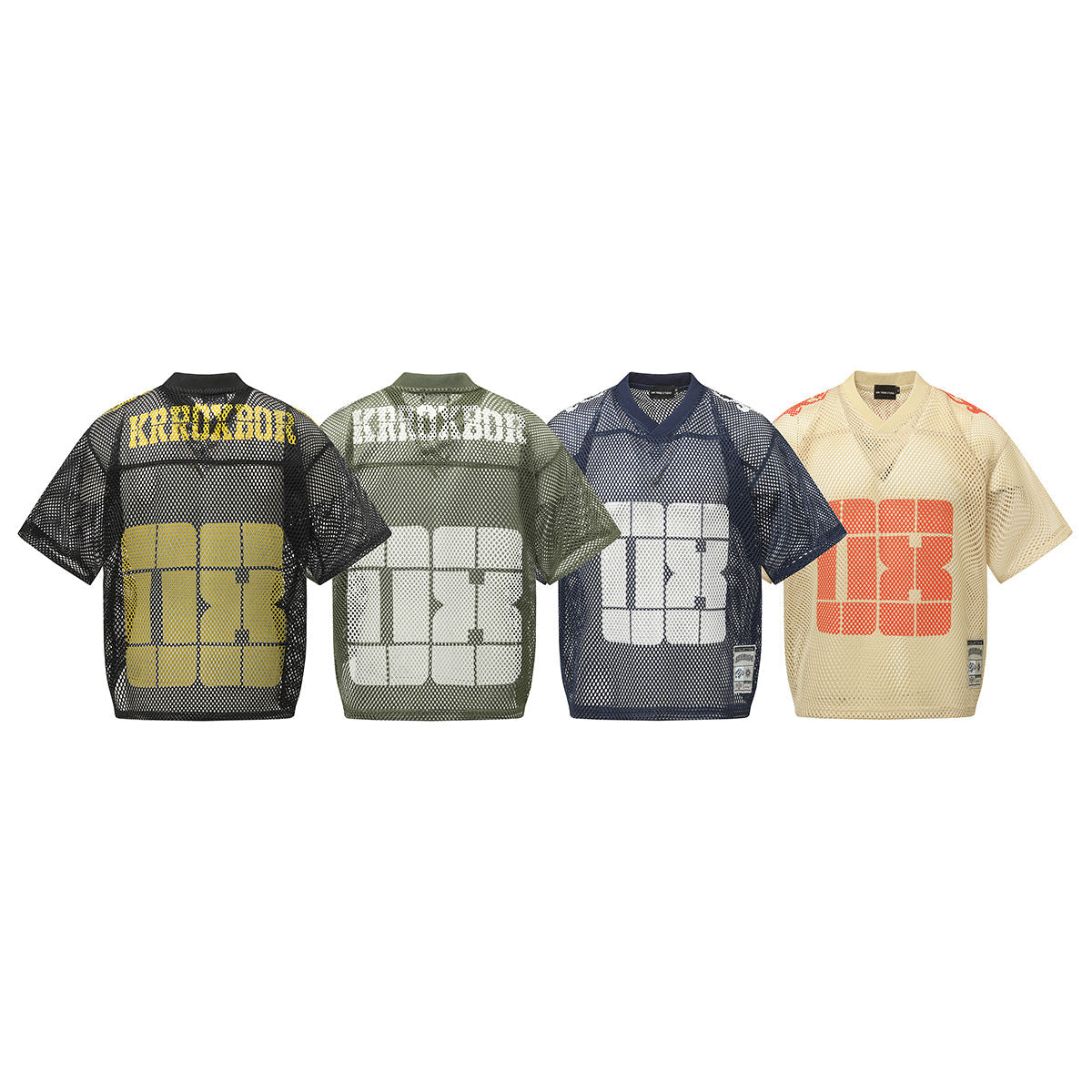 Mesh Number Print Short Sleeve T-Shirt