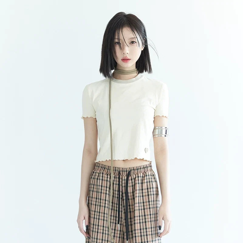 Slim Fit Round Neck Short Sleeve T-Shirt