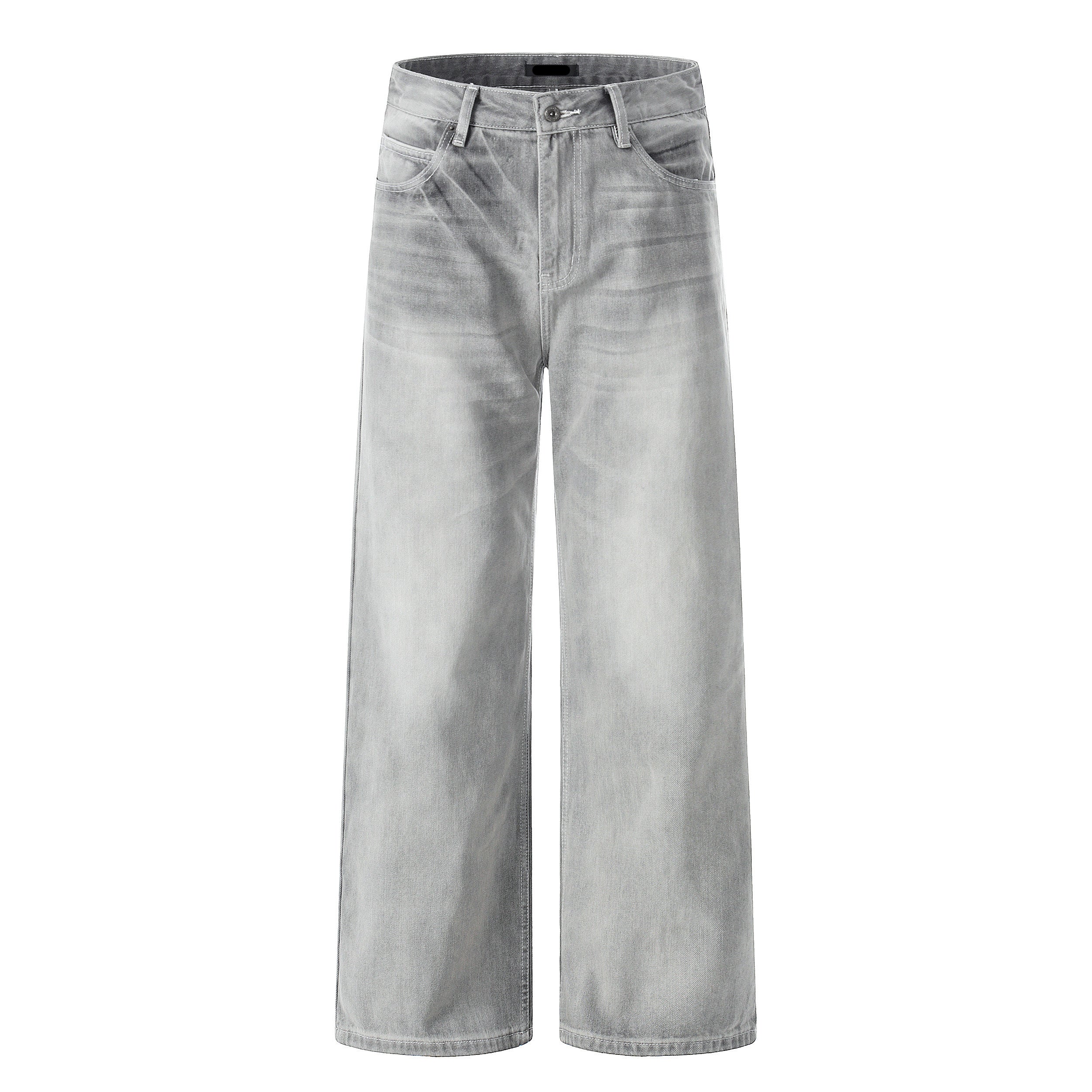 Washed Wide Leg Denim Jeans
