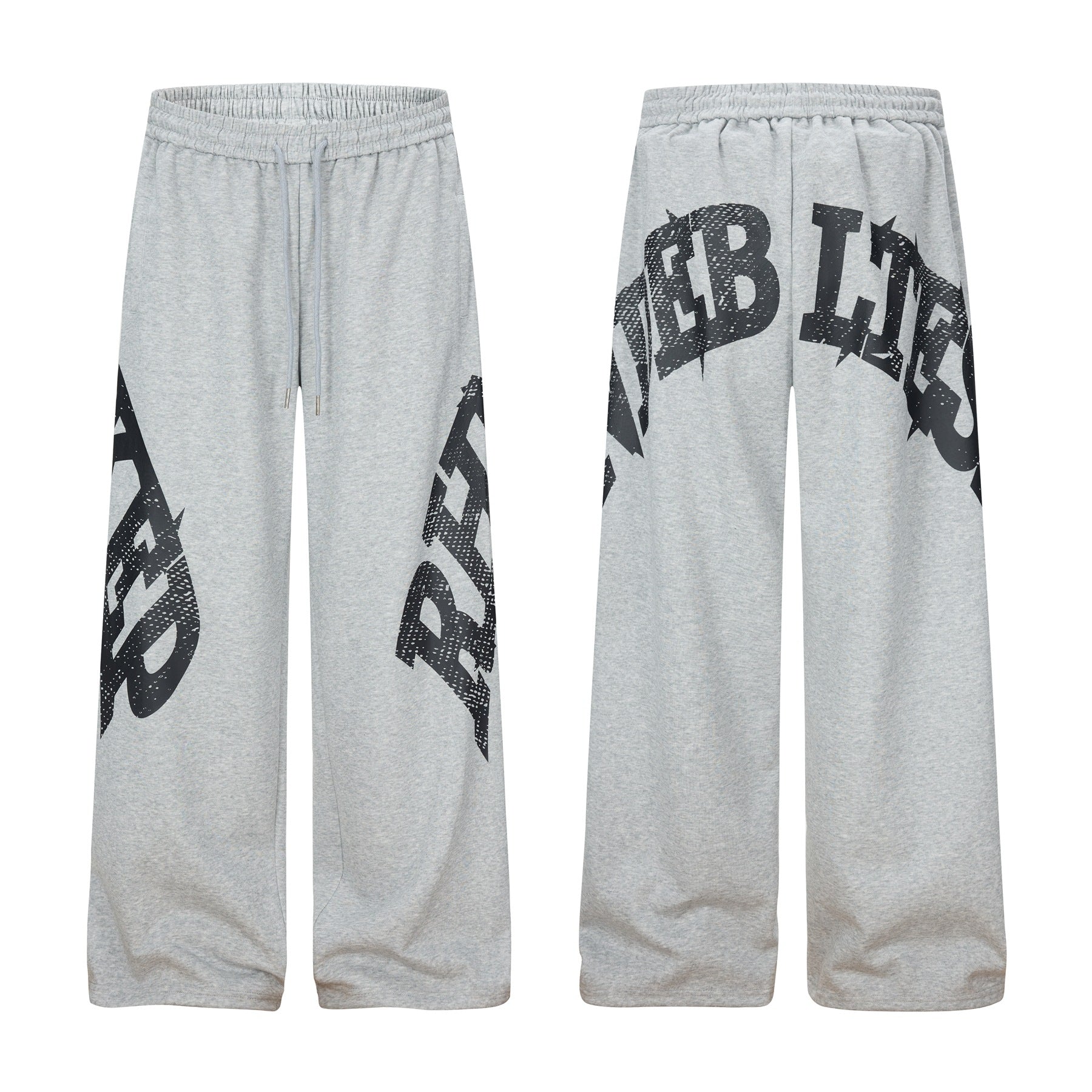 Letter Graphic Wide Leg Sweatpants