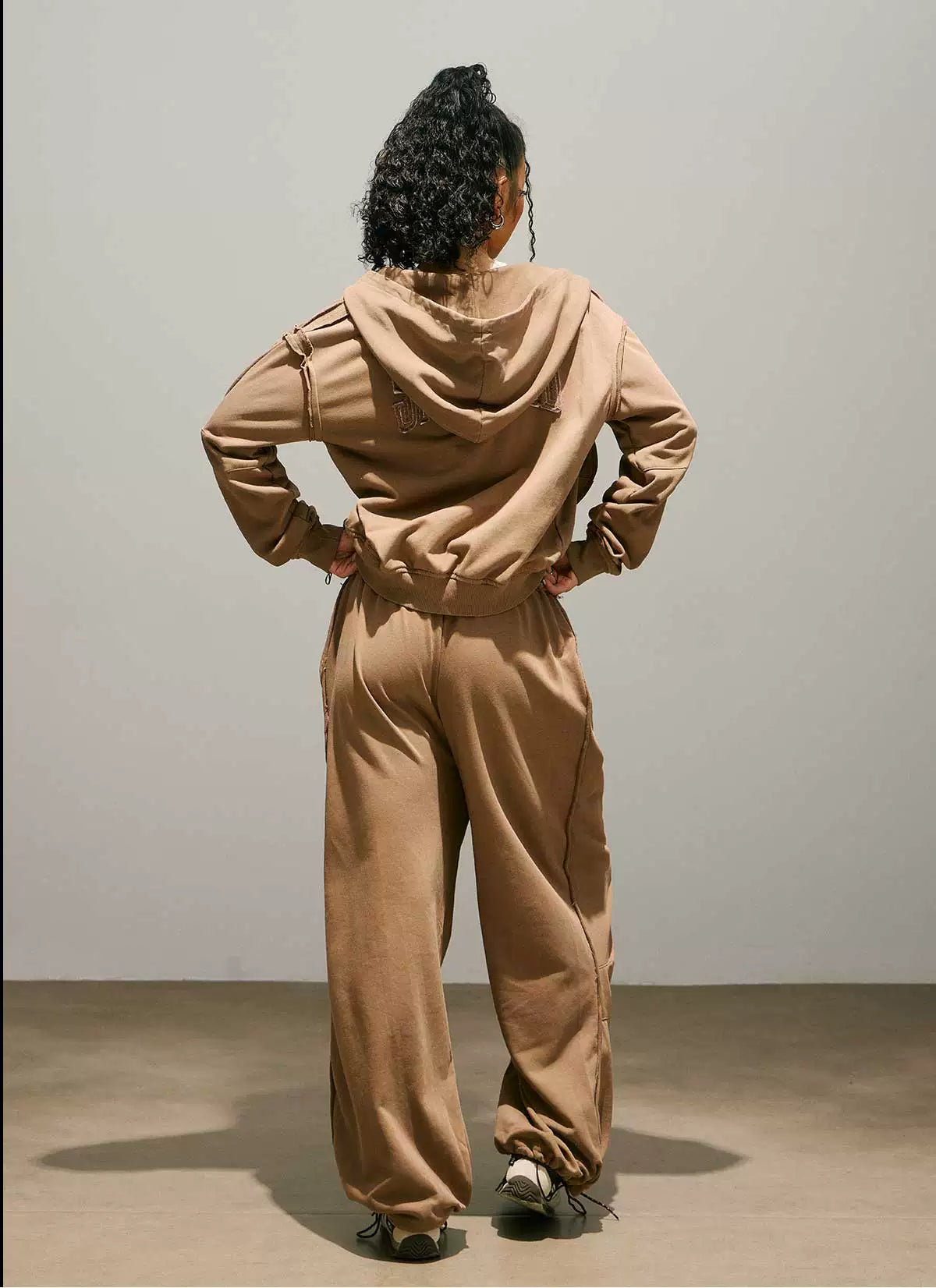 Fringe Logo Hoodie & Fringe Wide Leg Sweatpants Setup