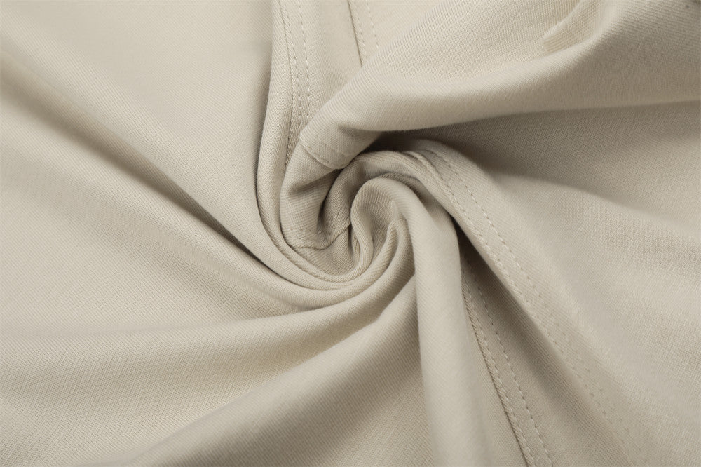 DAXUEN Loose-fitting wide-leg trousers in black and light beige