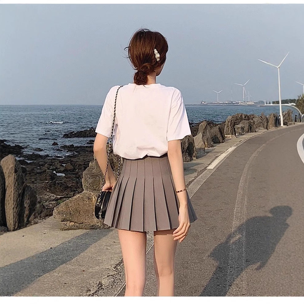 High Waist Pleated Skirt