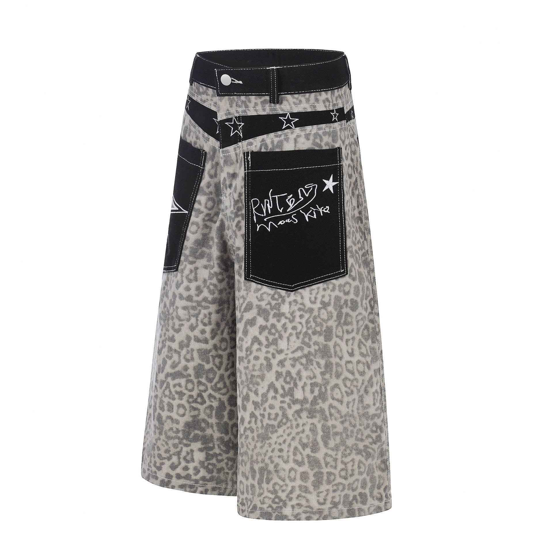 Leopard Star Pocket Jort
